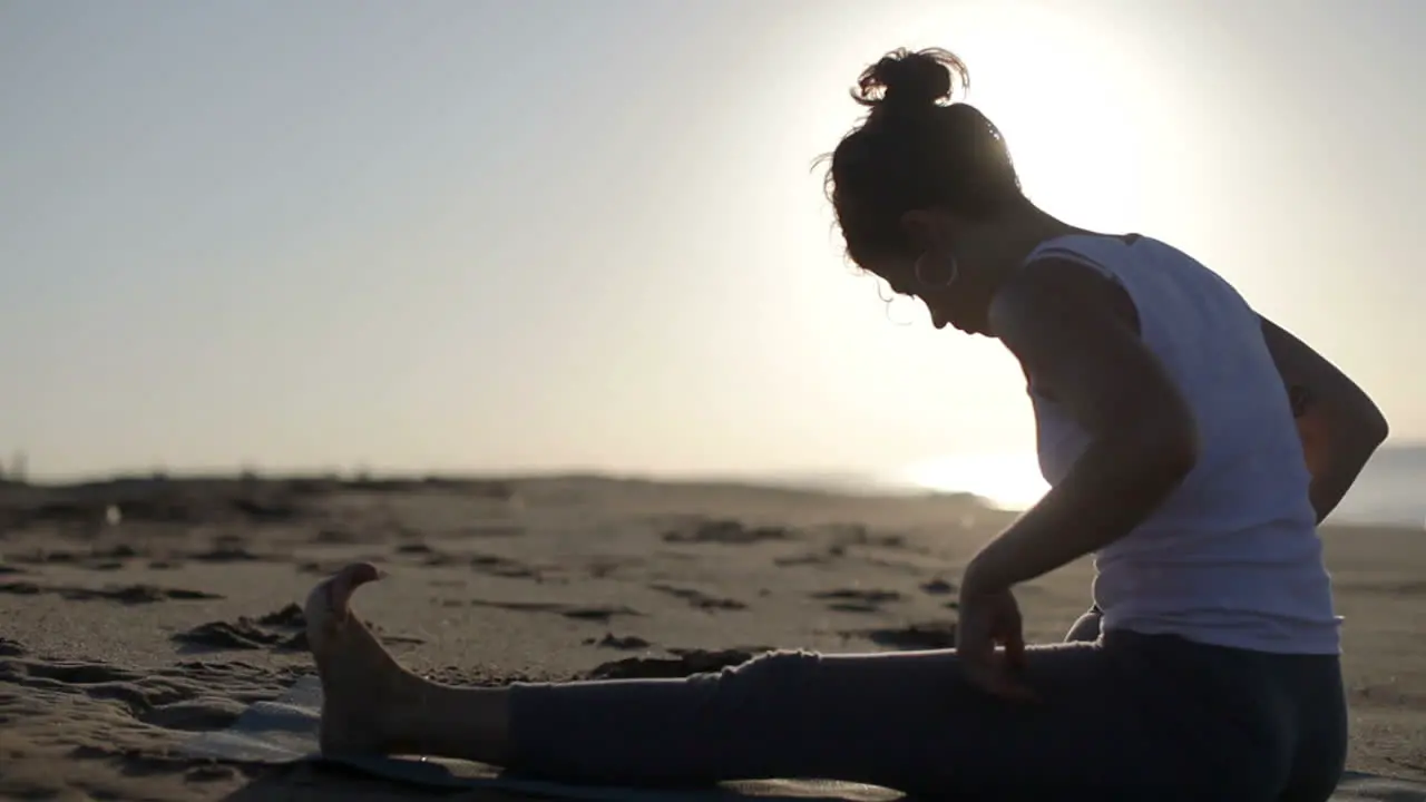 Lady Doing Yoga Stretches 41