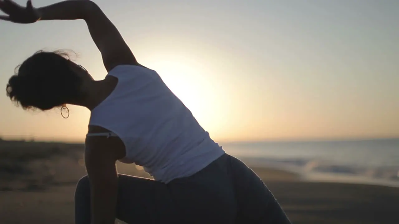 Lady Doing Yoga Stretches 46