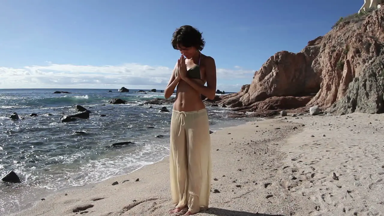 Woman Relaxing on Beach 0 92