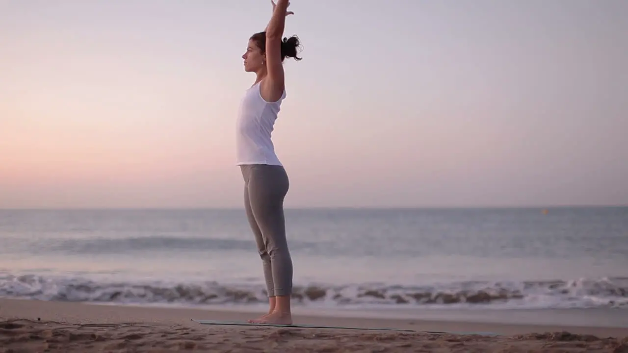 Lady Doing Yoga Stretches 06