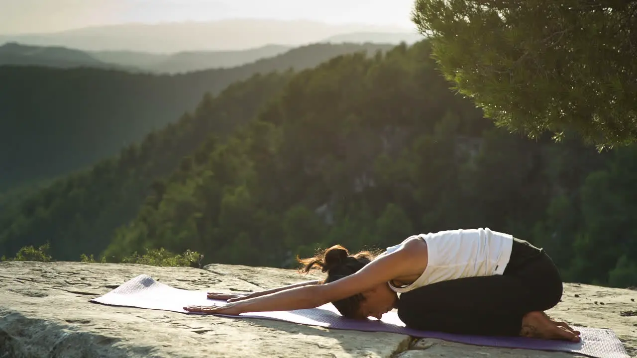 Woman Doing Yoga Outside 21