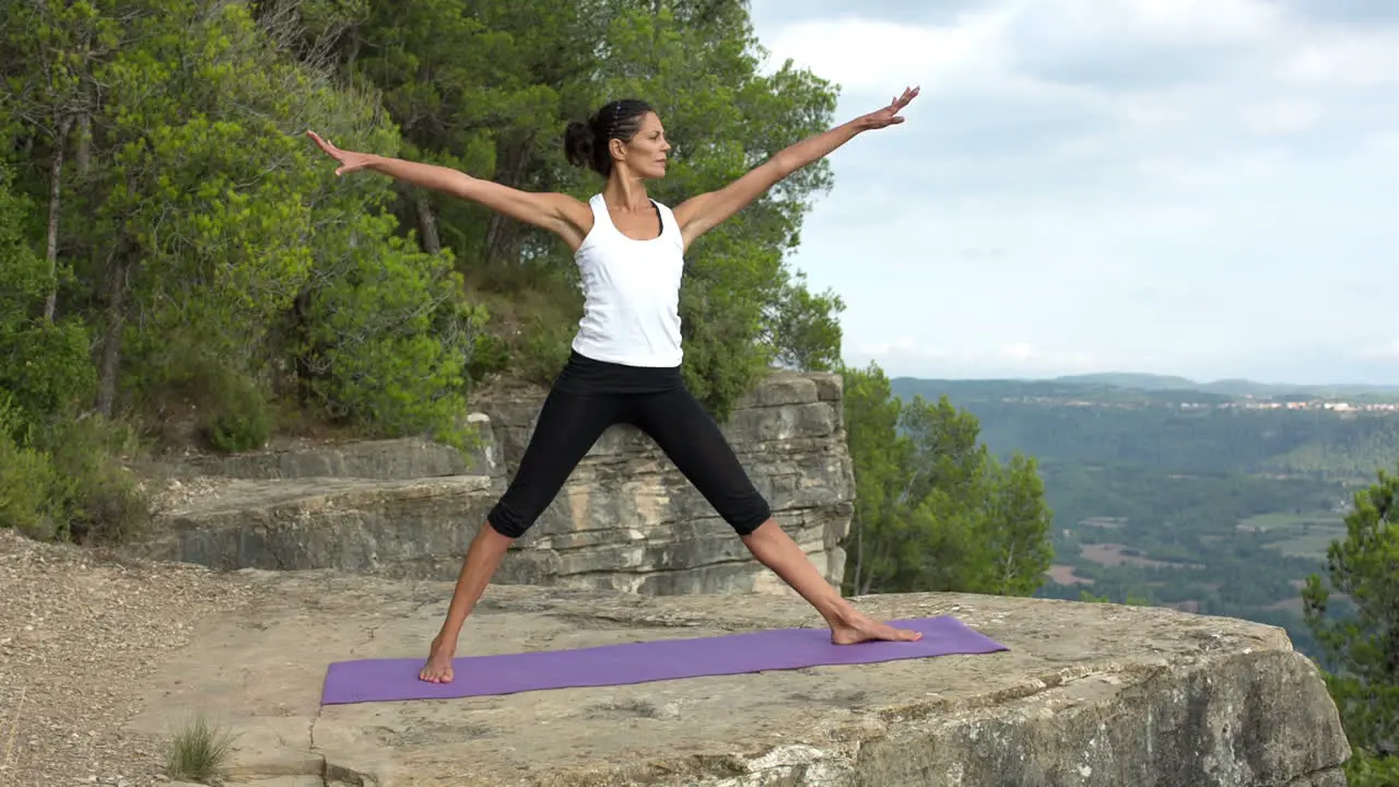 Woman Doing Yoga Outside 44