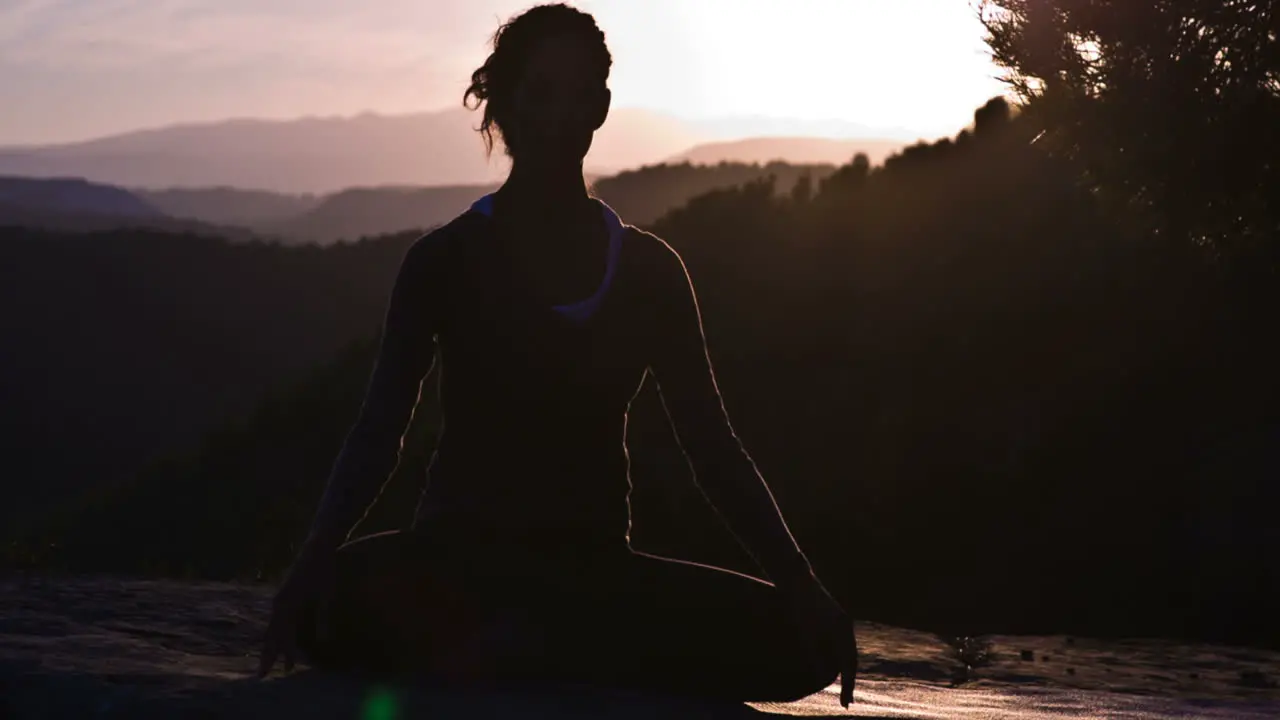 Woman Doing Yoga Outside 25