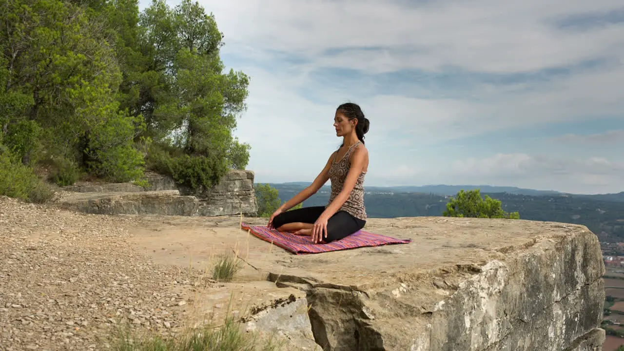 Woman Doing Yoga Outside 33