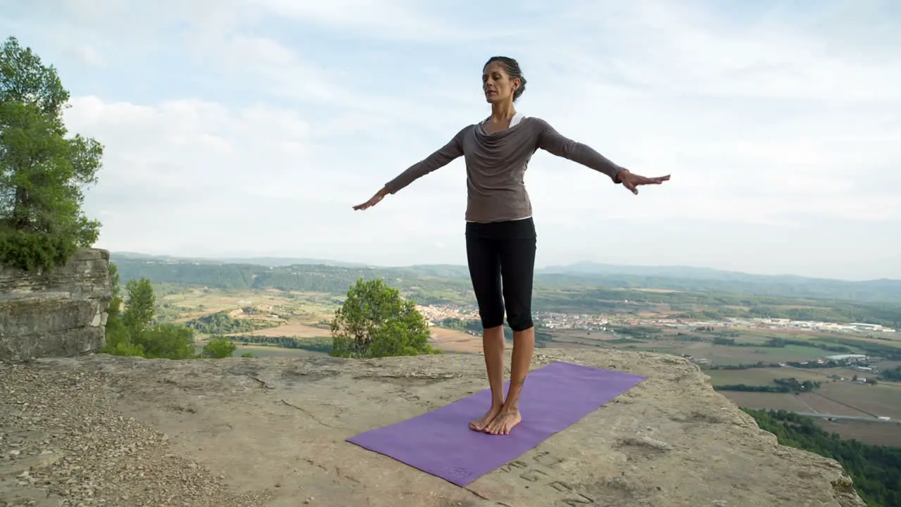 Woman Doing Yoga Outside 46