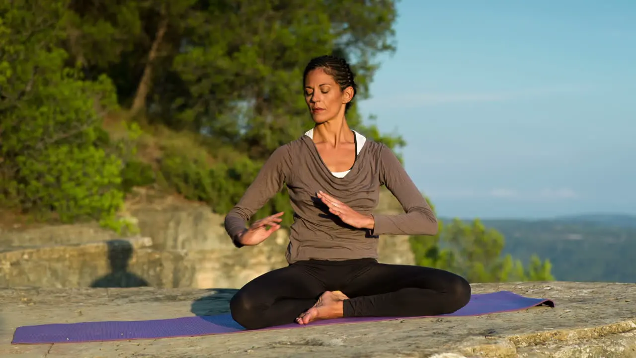 Woman Doing Yoga Outside 10