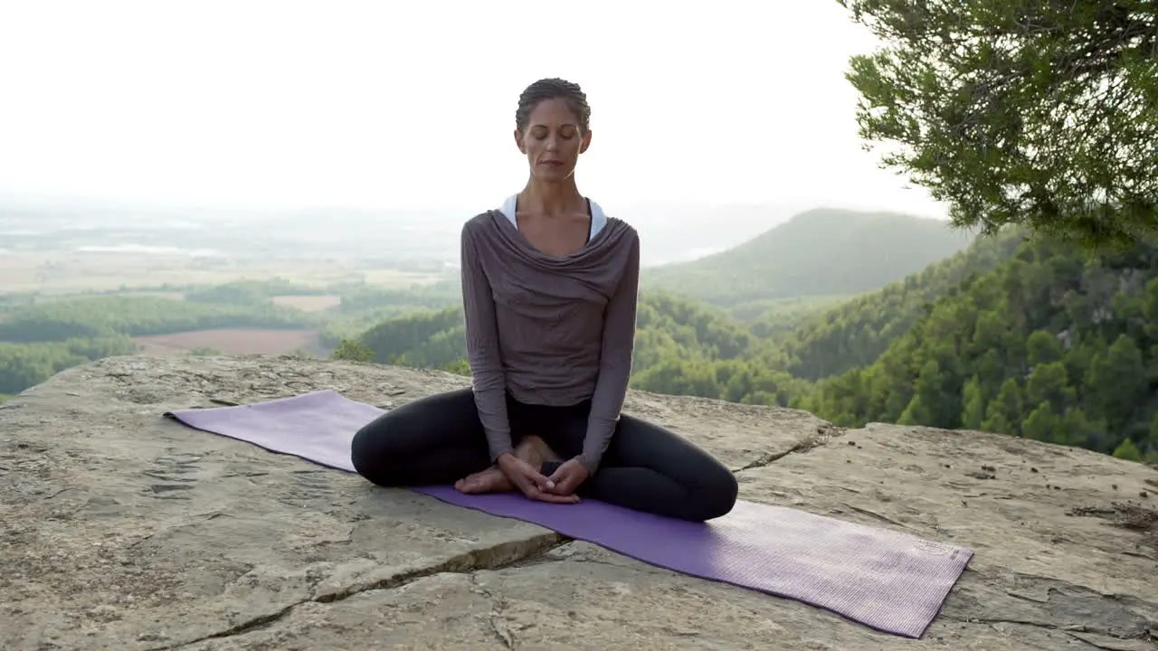 Woman Doing Yoga Outside 48