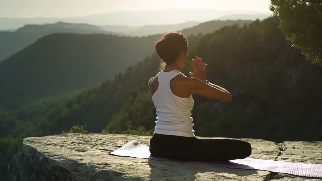 Woman Doing Yoga Outside 24