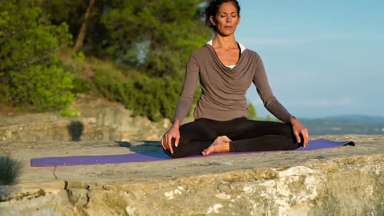 Woman Doing Yoga Outside 11