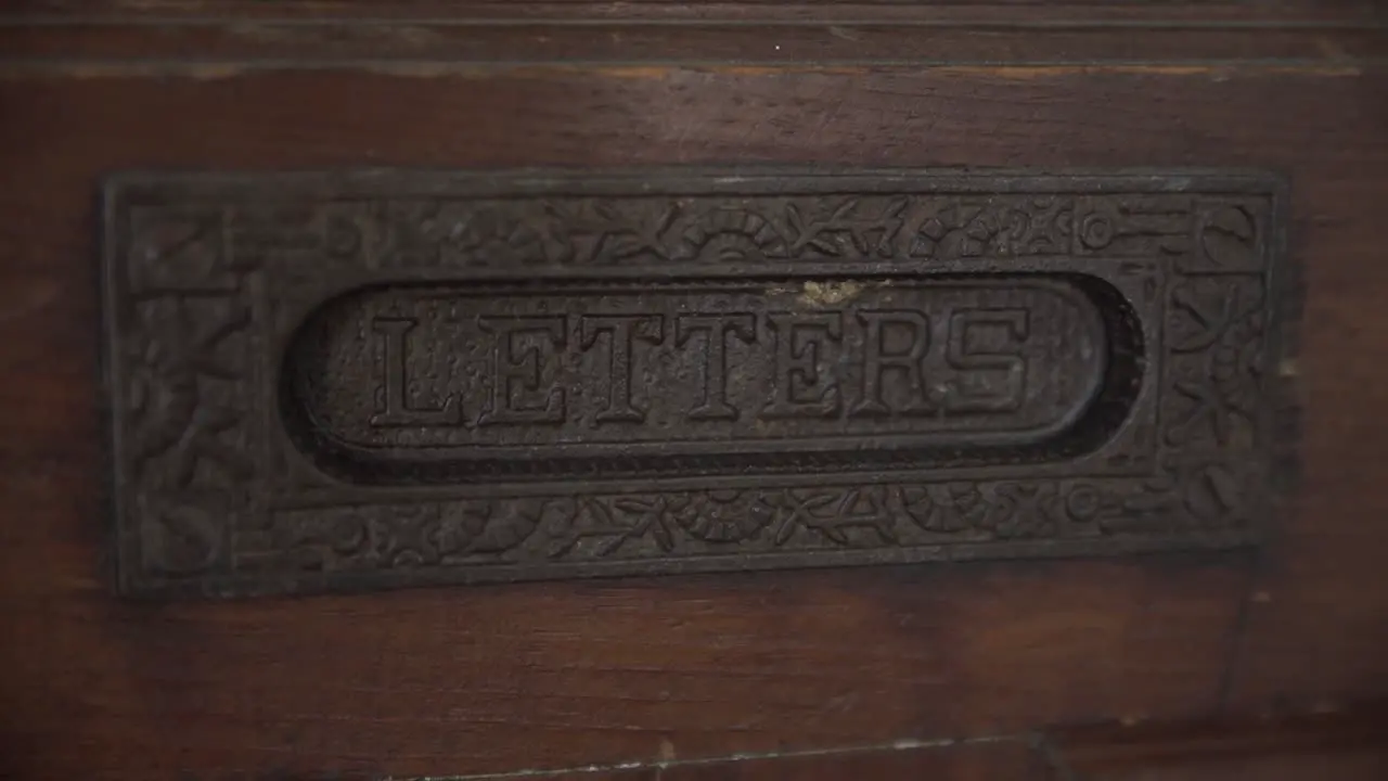 Church Pew Closeup Letters Sign on Back of Seat