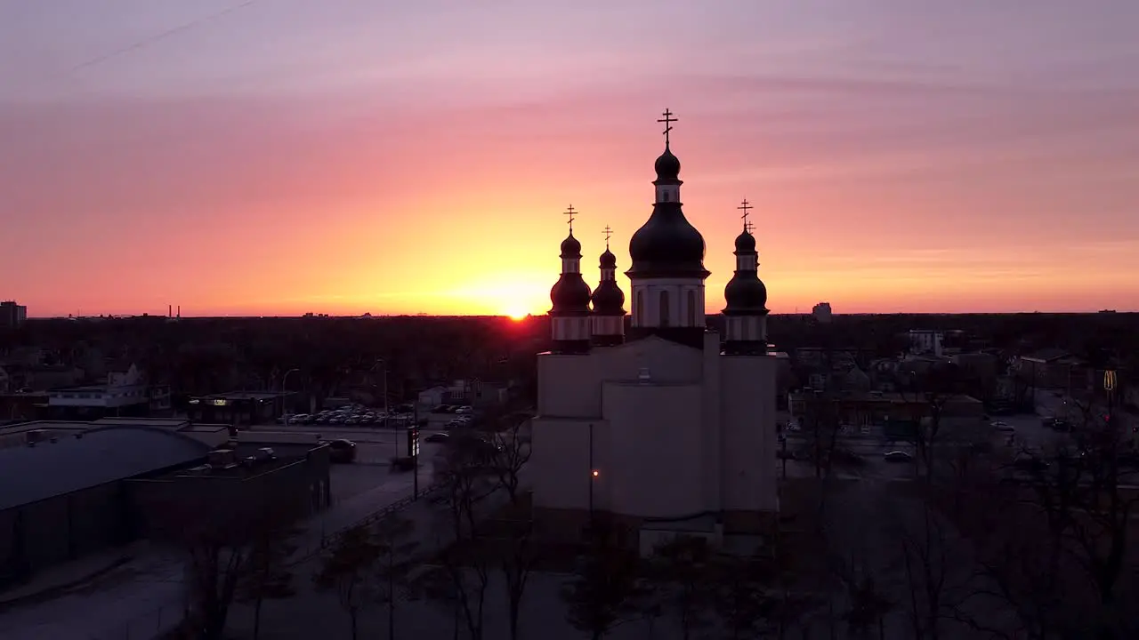 Ukrainian-Orthodox Holy Trinity Church Winnipeg Sunset