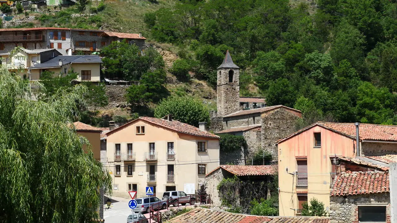 Spain Pyrenees Martinet View Of Church