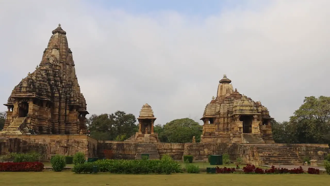 Kandariya Mahadev Temple and Chitragupta Temple Panoramic Shot Khajuraho