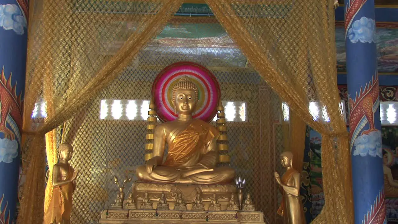 Cambodia Buddhist temple with image