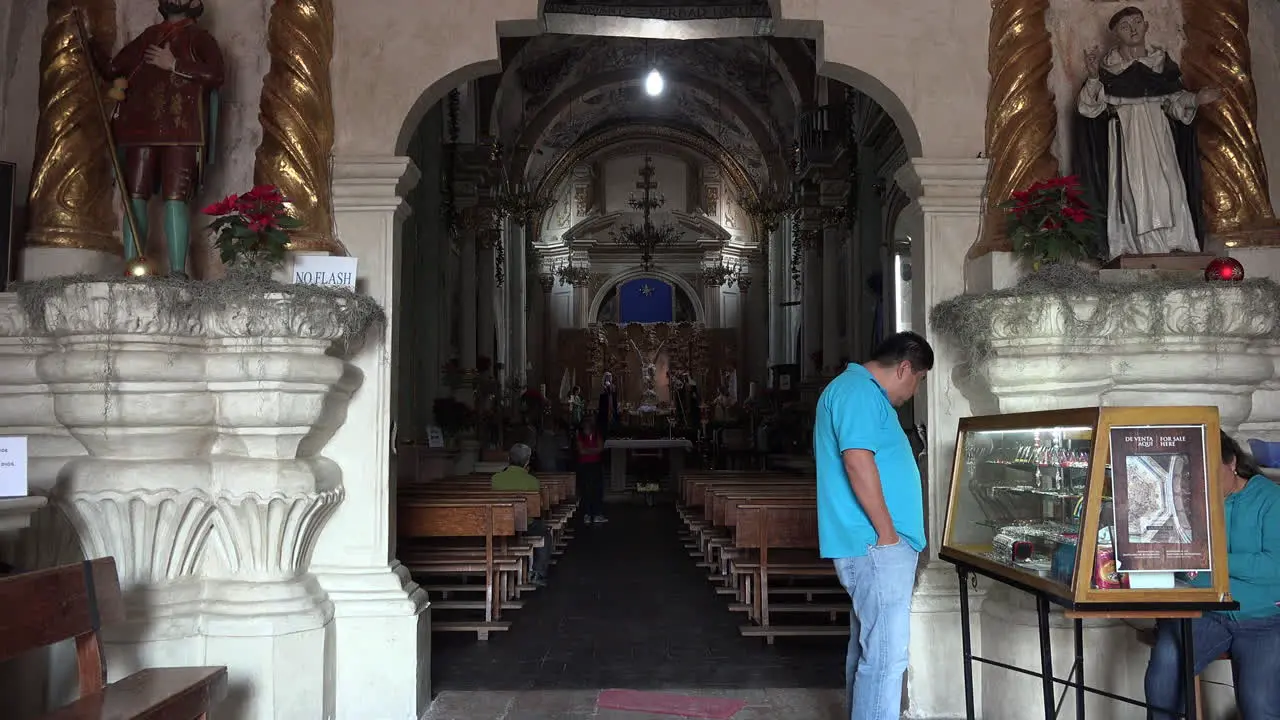 Mexico Atotonilco Man Looks At Case In Church