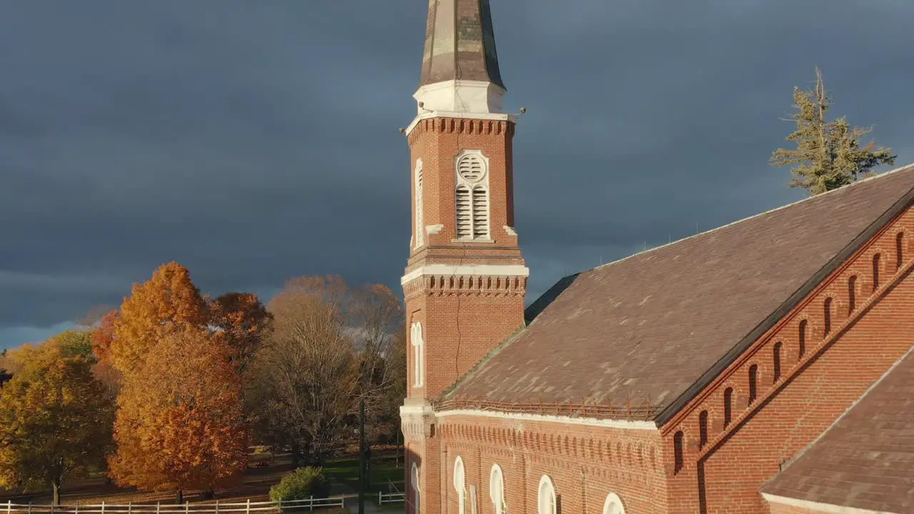 Aerial Church New England Poltney Vt Vermont Dynamic Dramatic Lighting Drone America Religion Landscape East Coastv