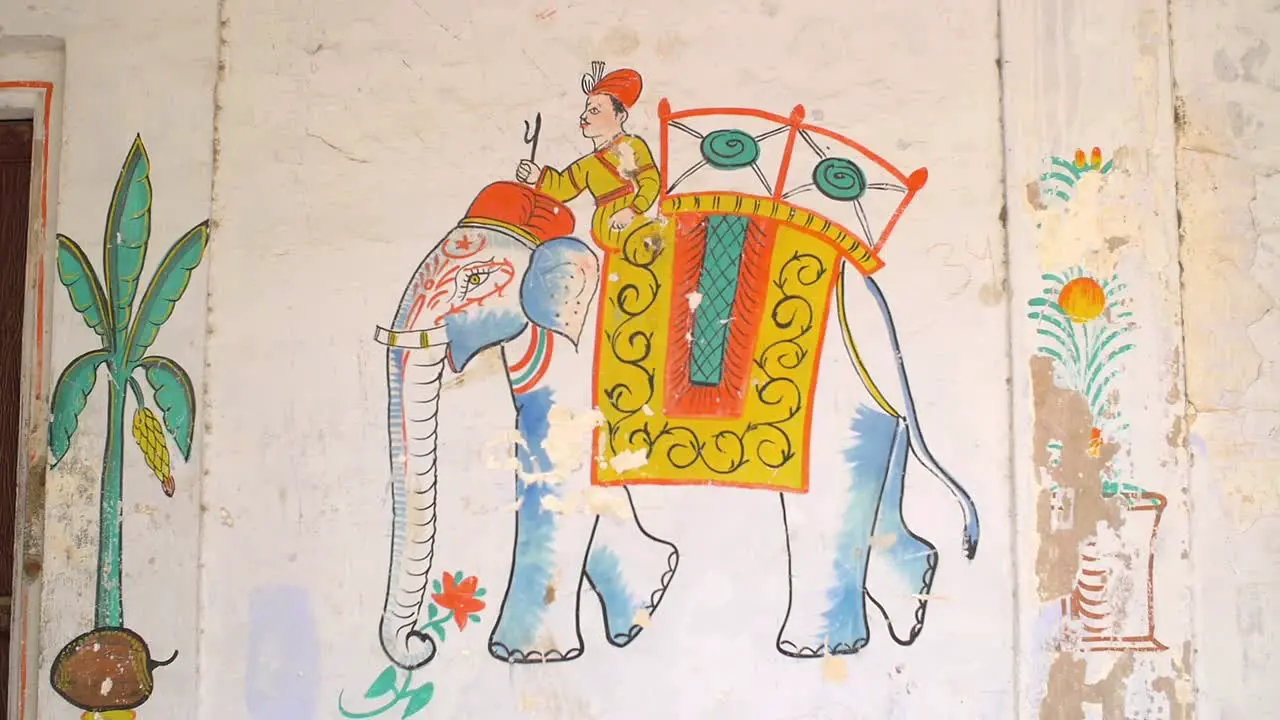 Indian Elephant Mural