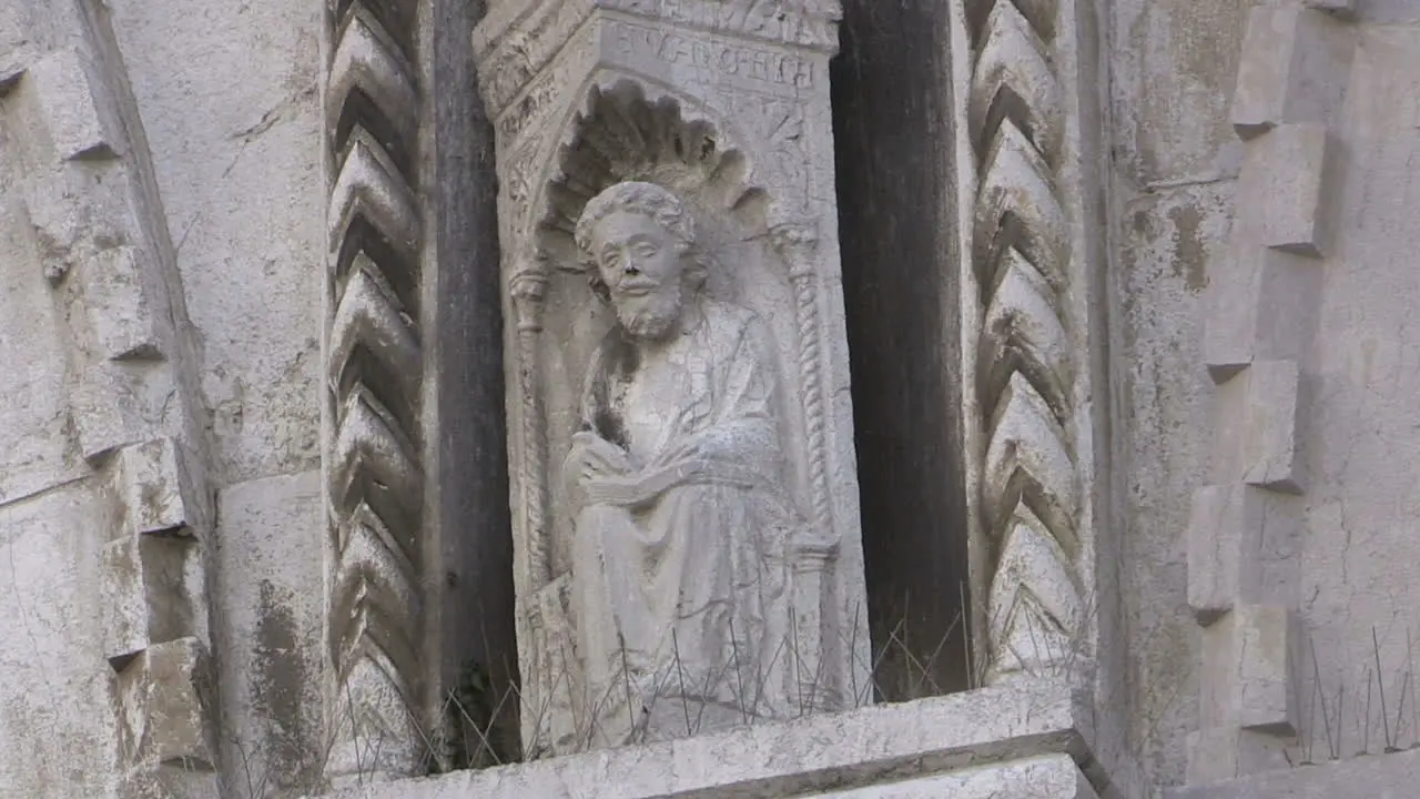 Koper Slovenia carving of saint