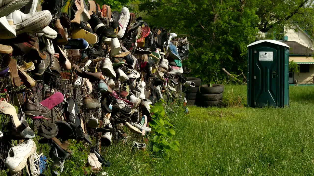 Shoes on Fence The Heidelberg Project