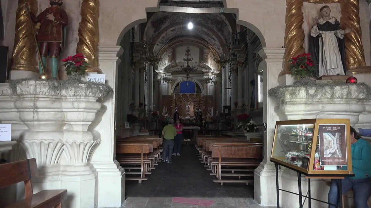 Mexico Atotonilco People Inside Church