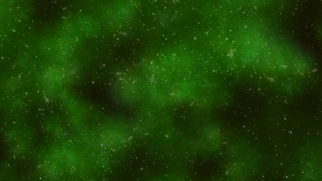 Stunning space background with green and black stars