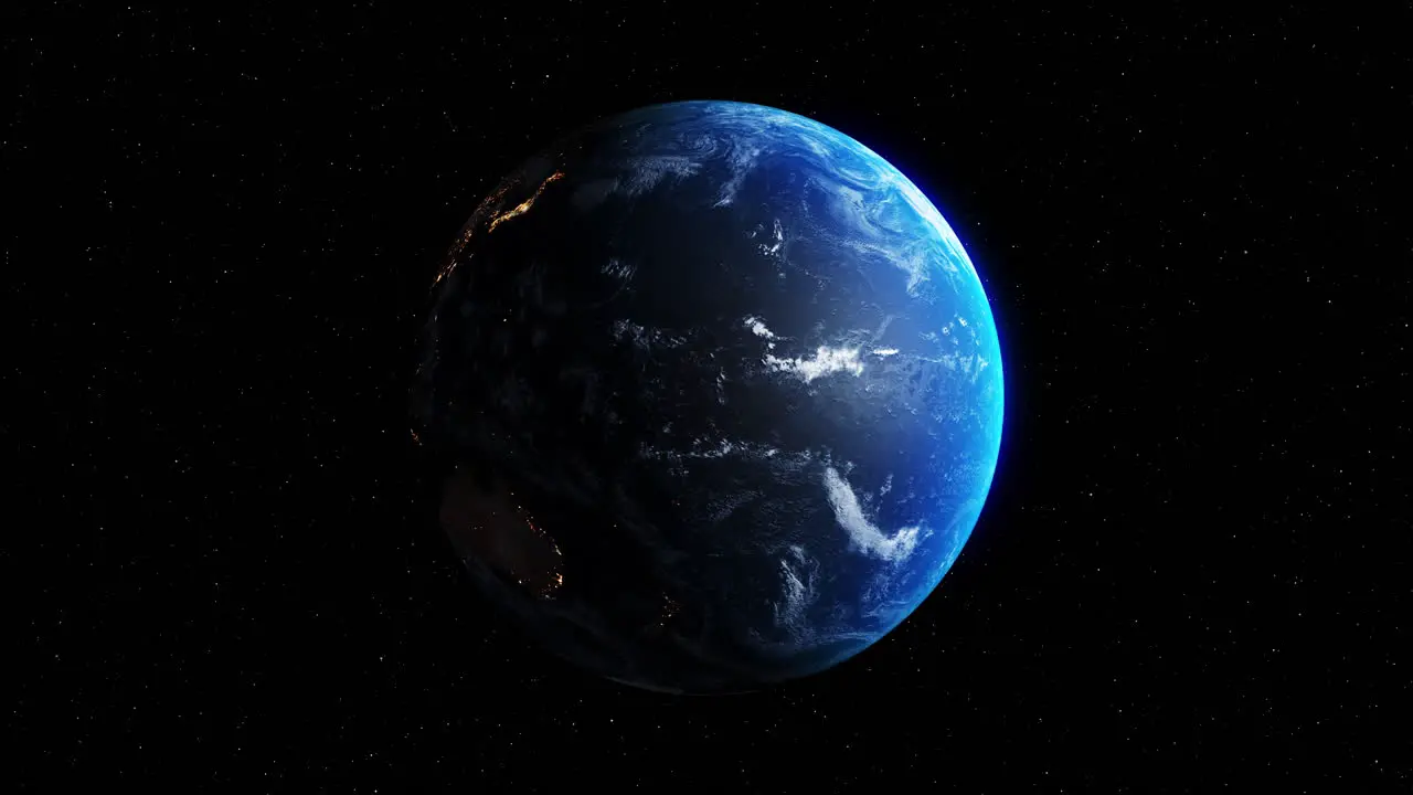 Seamless loop footage of planet earth whole round 3D orbital rotation