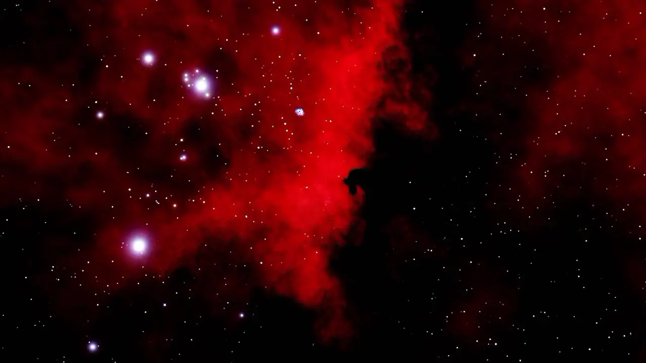 Moving away from the Horsehead gas nebula in the Milkyway galaxy