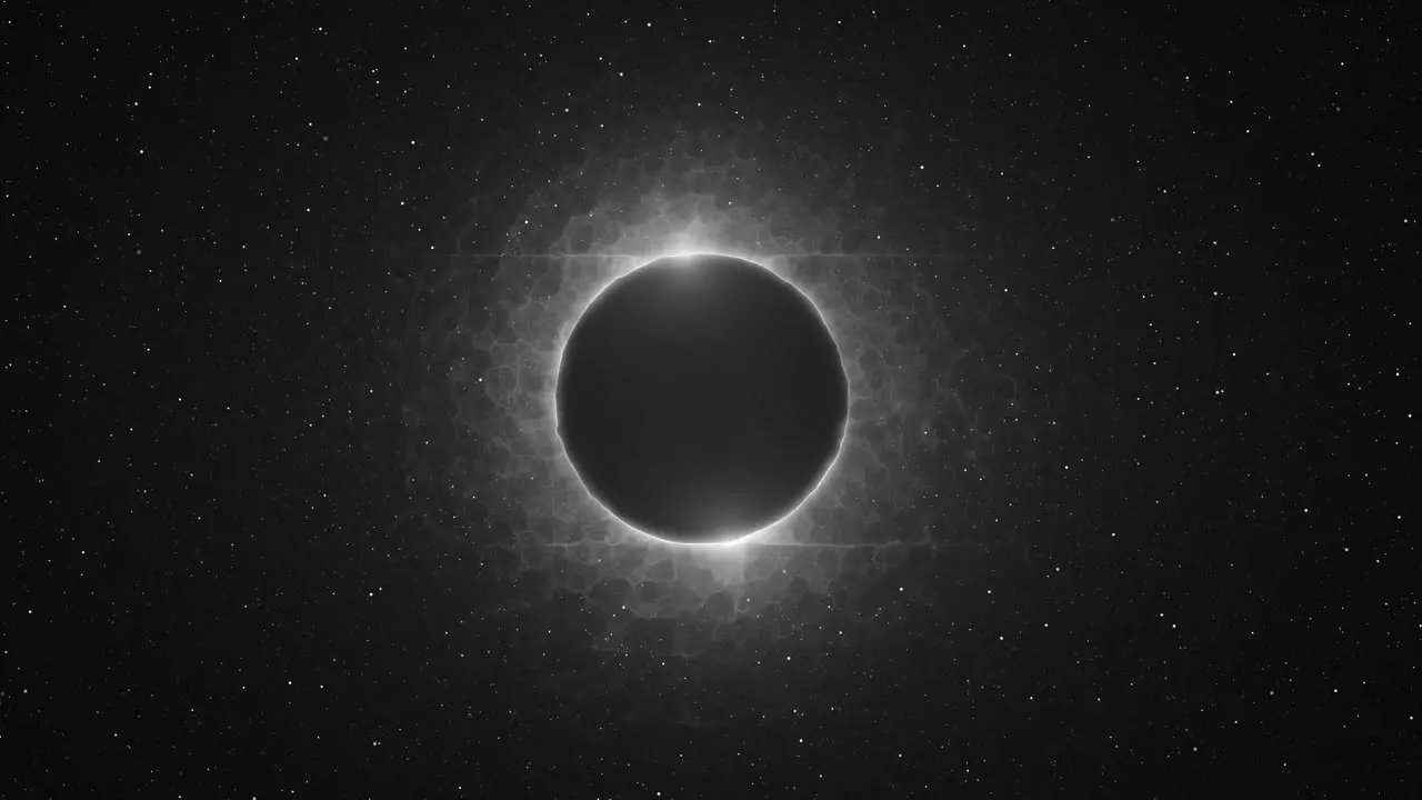 Solar Eclipse Black Hole Space Animation