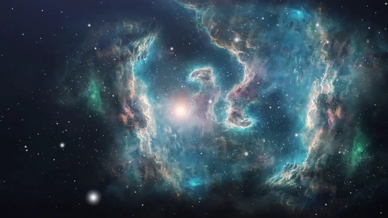 4k universe nebula clouds floating and moving in space