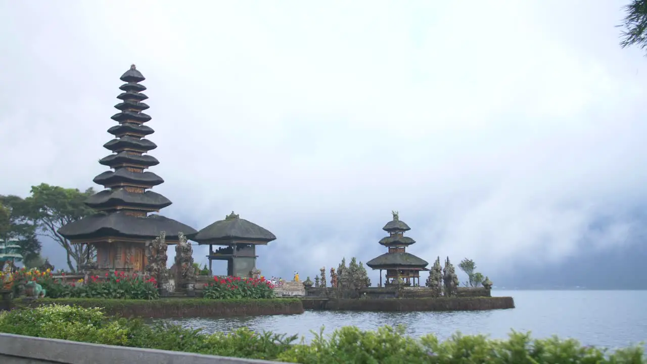 Large and Small Pagodas on the Bratan Lake