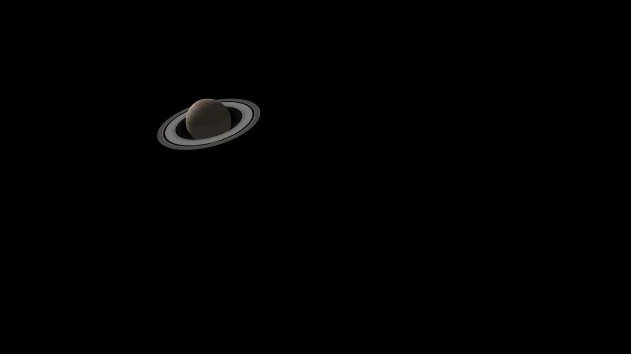 3d rendered animation of the Saturn