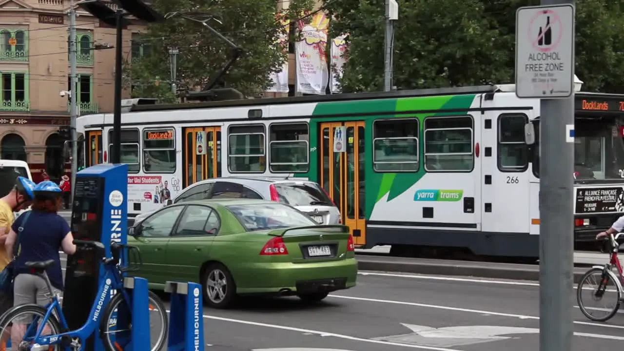 Melbourne Tram in Fed Square