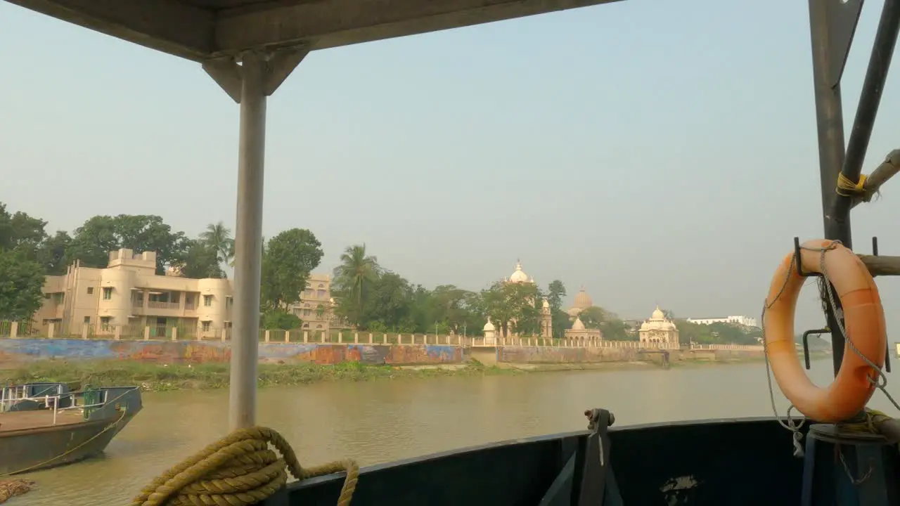 View of Belur Math from the Jetty on Hooghly river in Kolkata