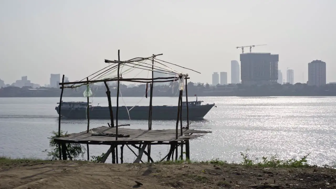 Transportation boat on the Mekong