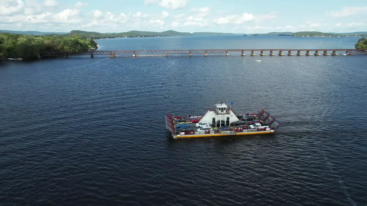 The Merrimac Car Ferry crosses the Wisconsin River-3