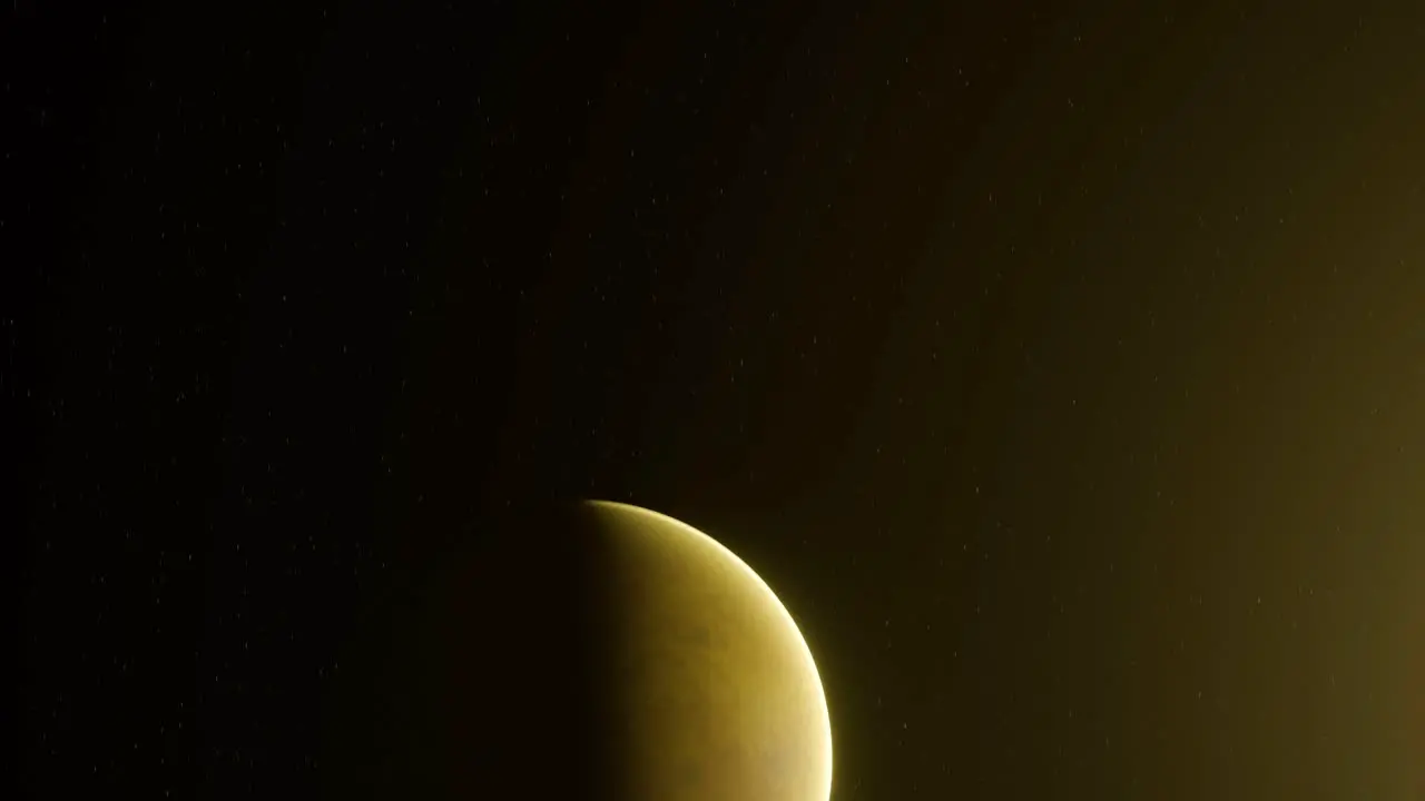 3D Animation showing the planet Venus in space