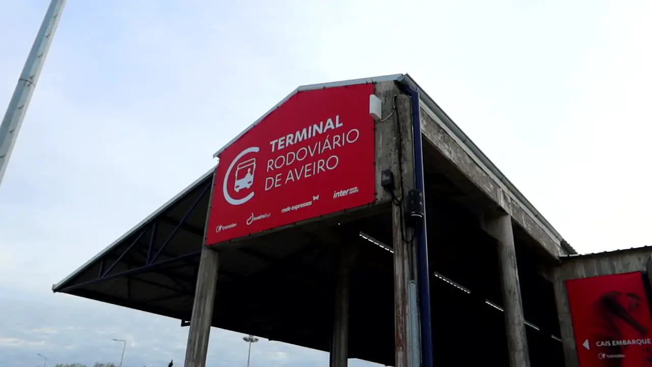 Exterior of Aveiro bus station in Portugal Terminal Rodoviario de Aveiro