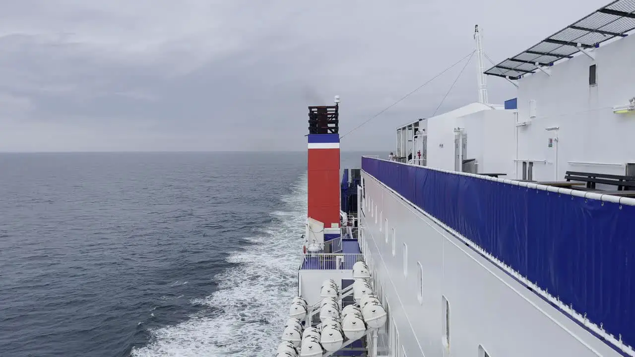 Car ferry on the way to Germany without people