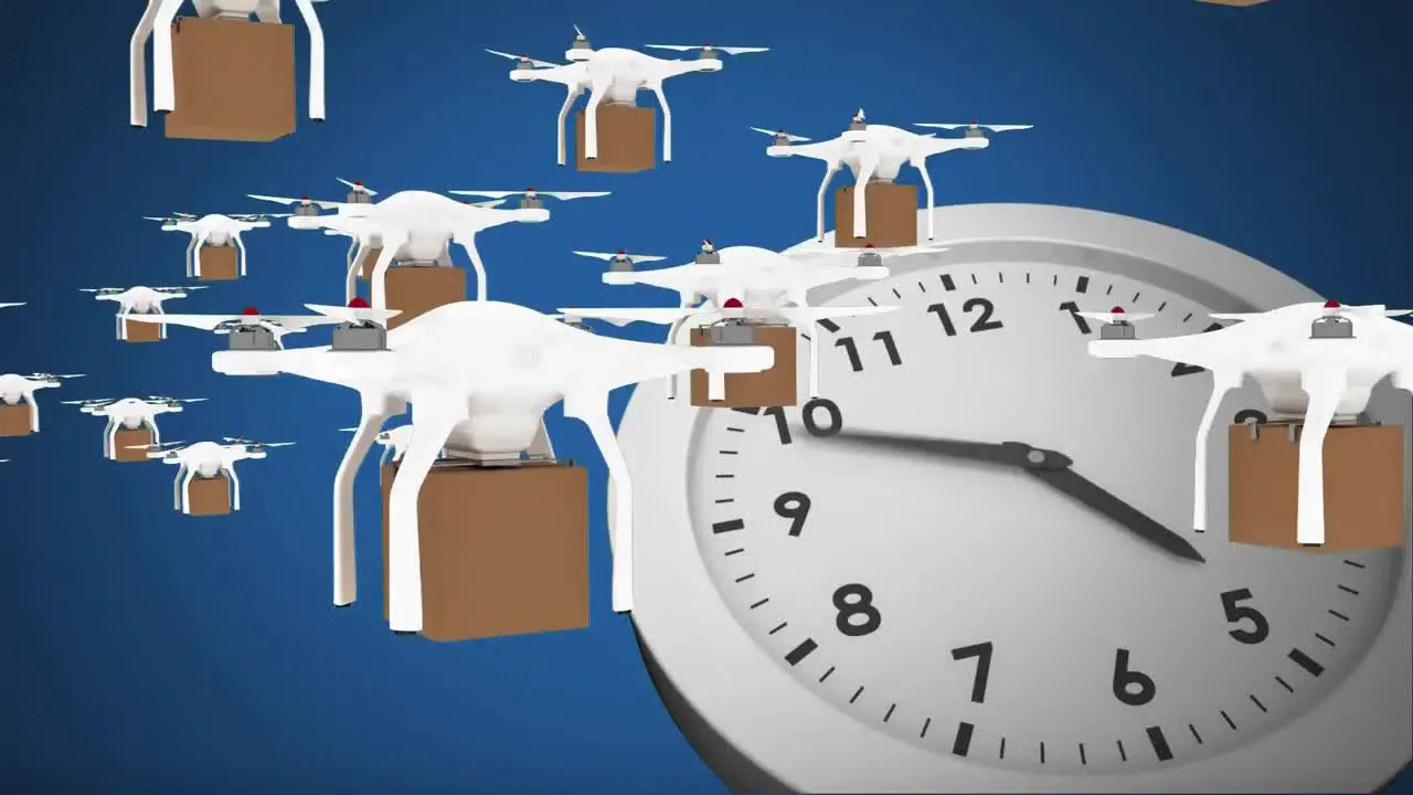 Drones delivering packages