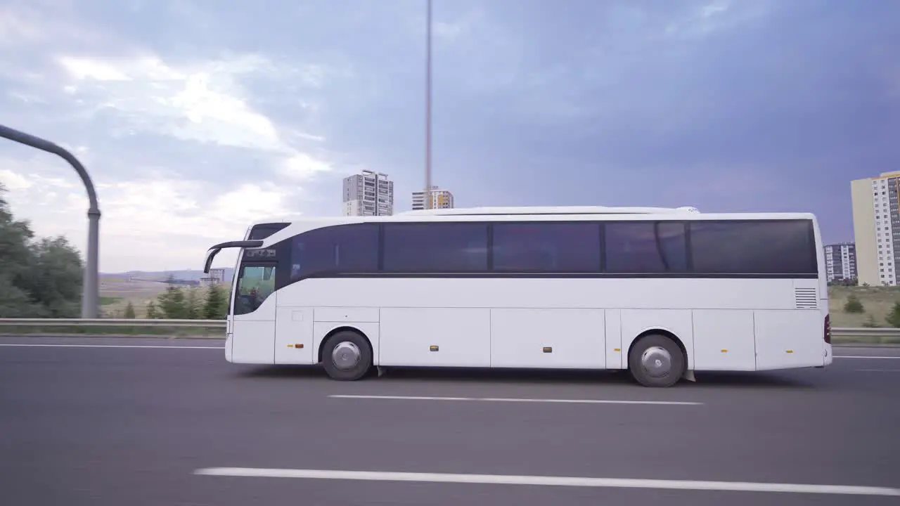 Bus on highway