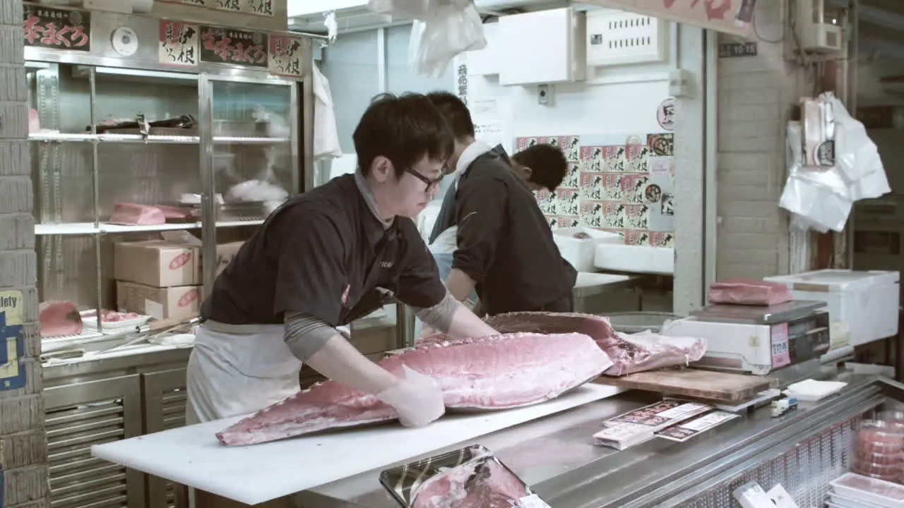 Early morning in Tsukiji Fish Market