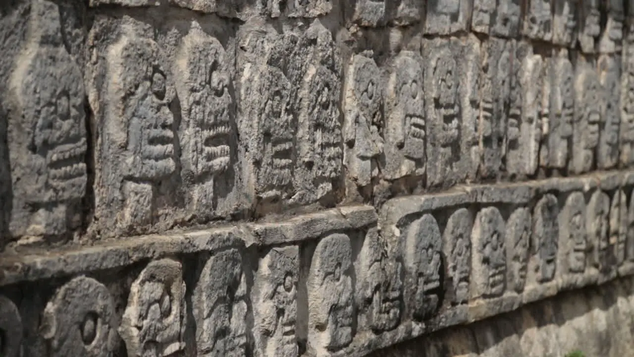 Wall of Skulls at Chichen Itza Mexico