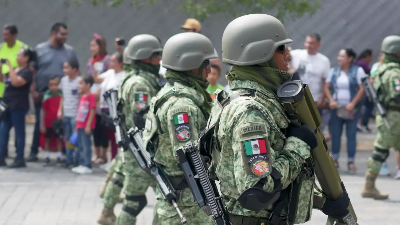 Group of soldiers with rocket granade launchers