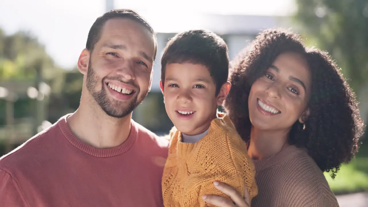 Love portrait of a happy family