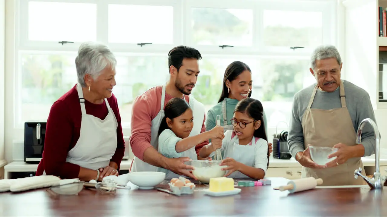 Cooking happy and teaching with big family