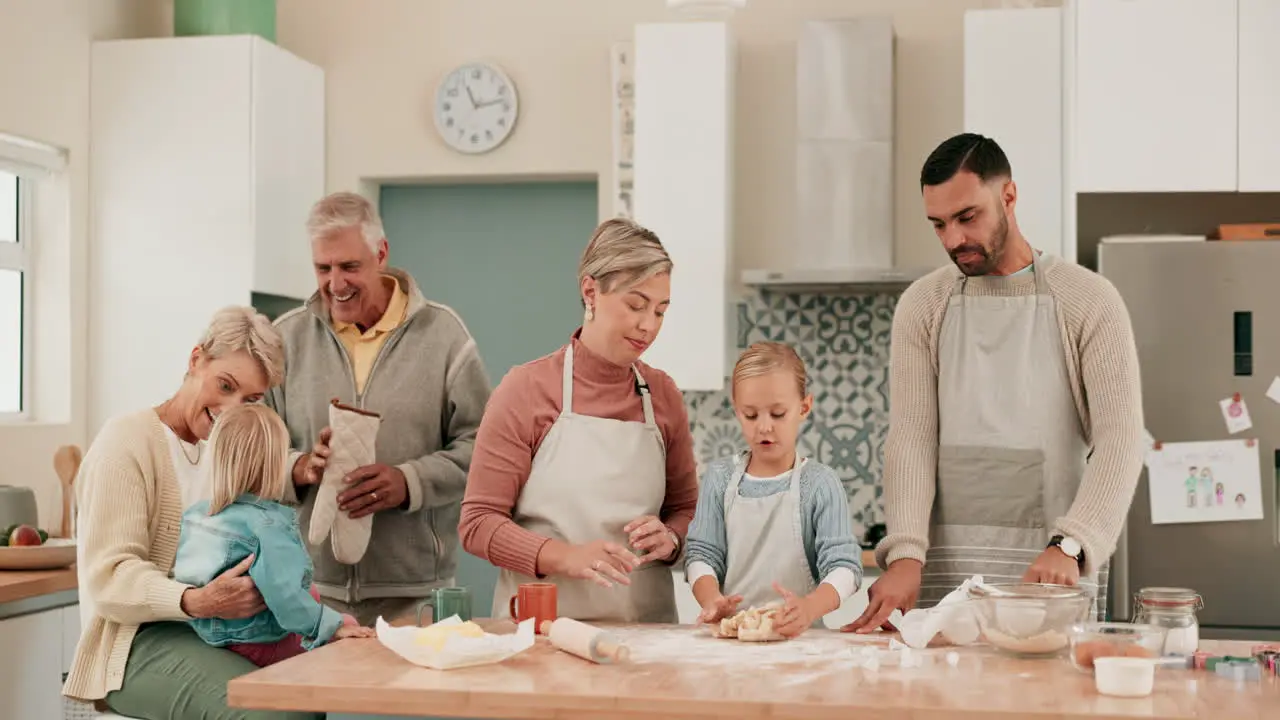 Teaching big family or children baking