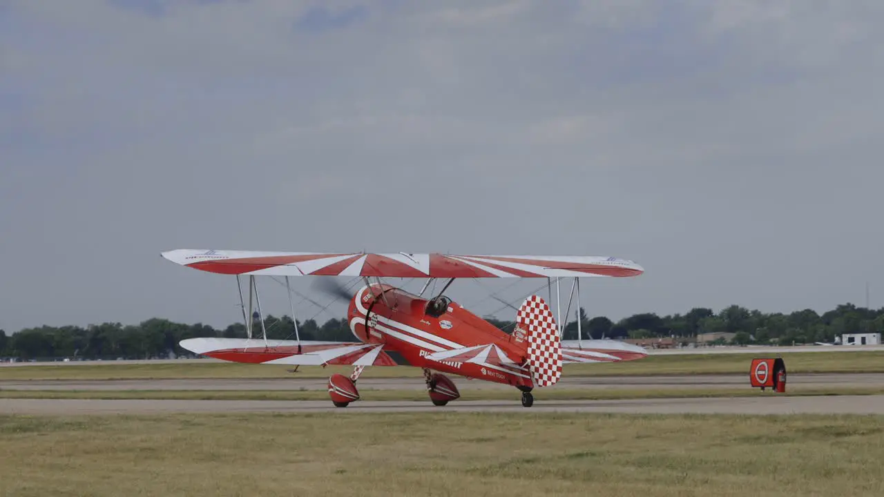 Airshow Plane taxis to runway