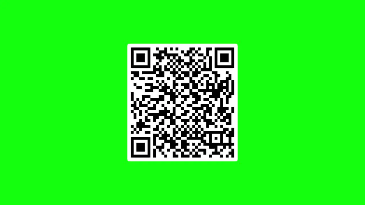 QR quick response code green screen