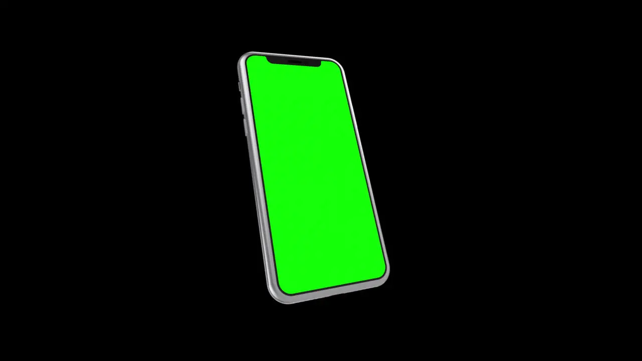 mobile phone green screen loop Animation video transparent background with alpha channel