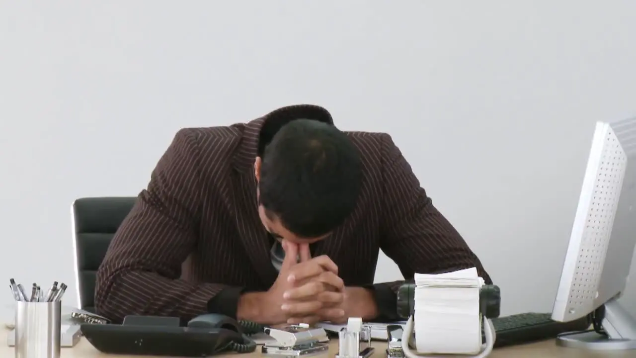 Businessman frustrated and helpless